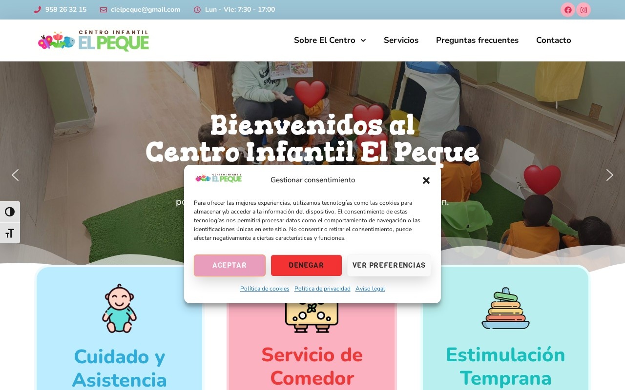 Web de Centro Infantil El Peque