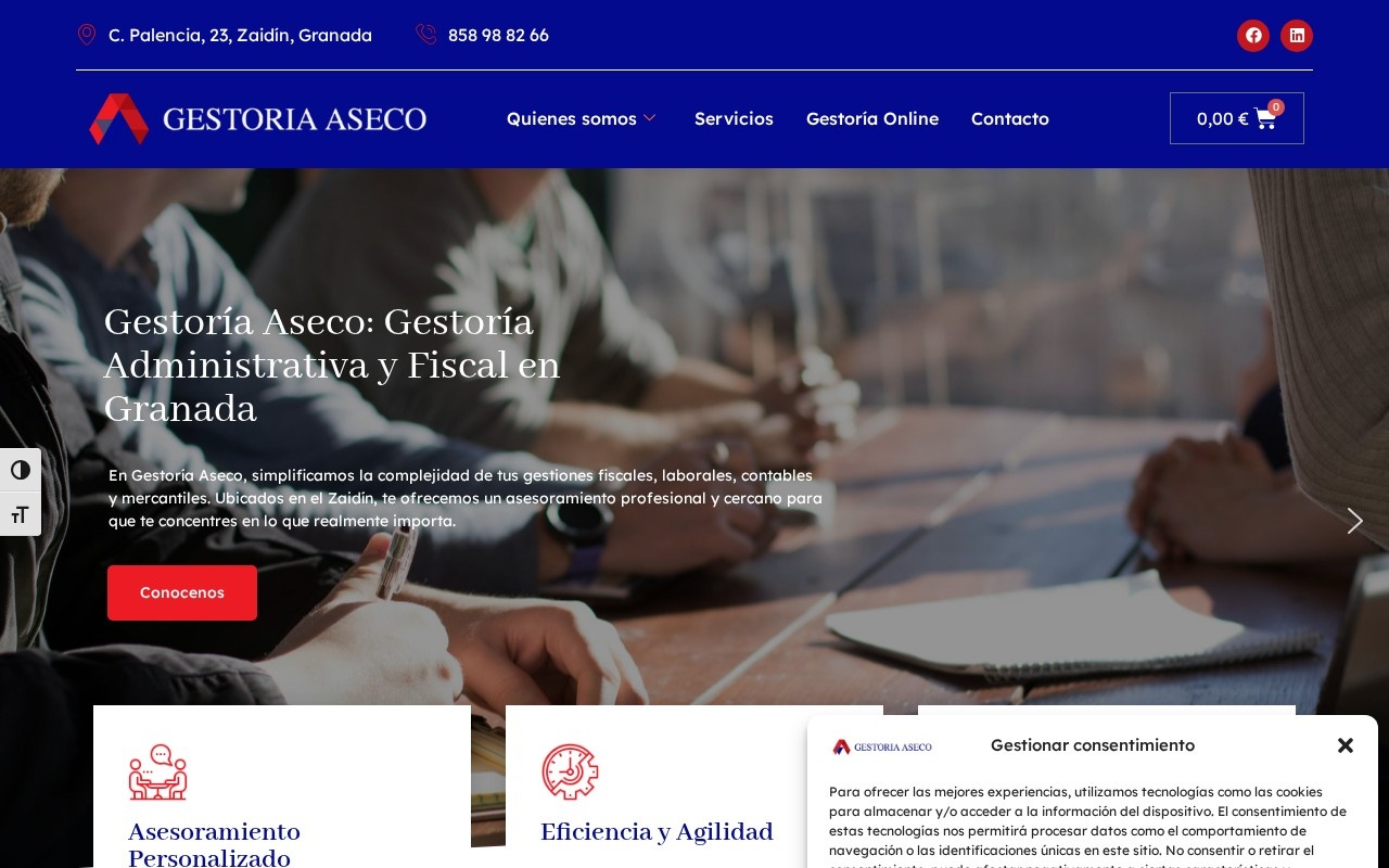 Web de Gestoría Aseco